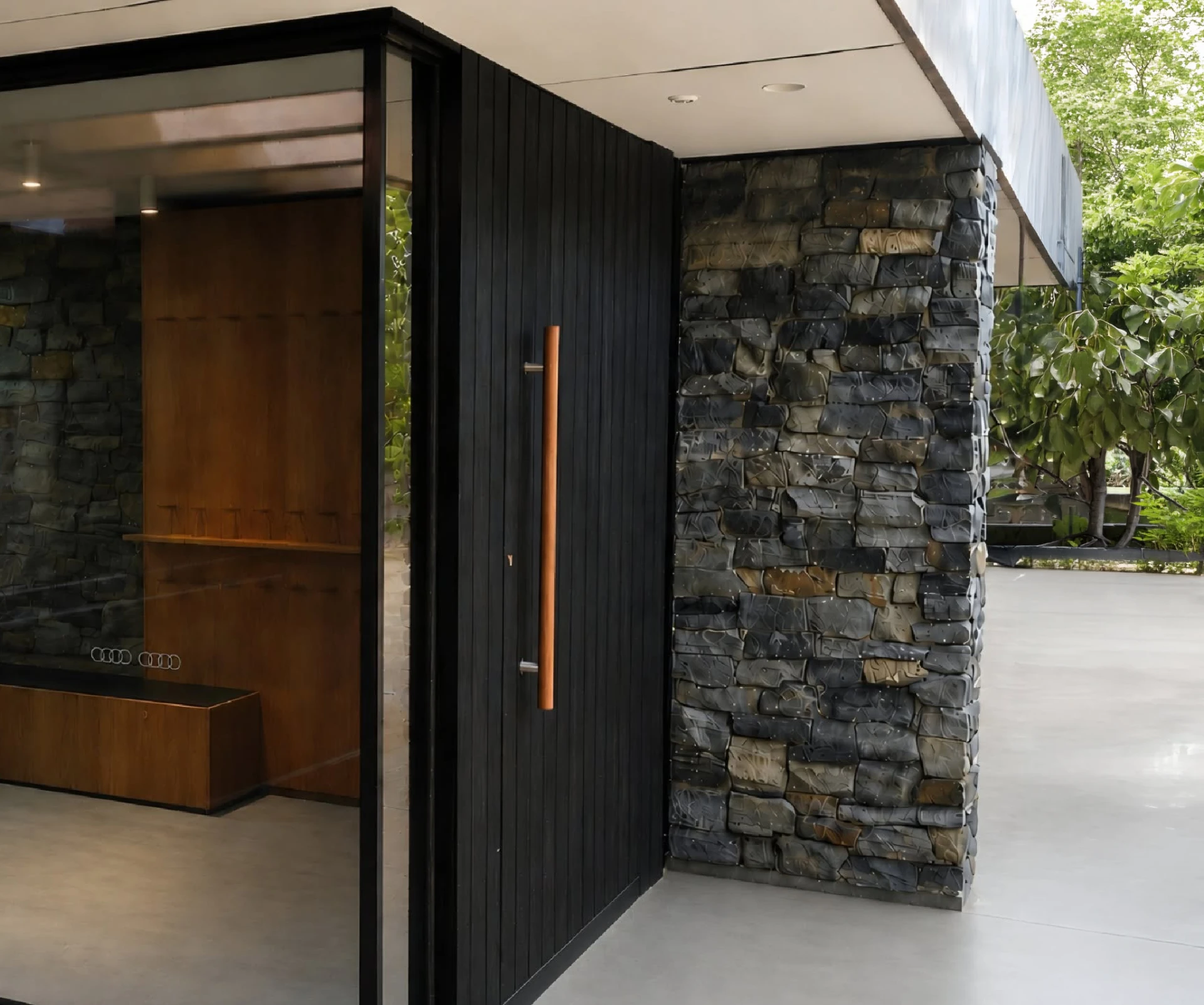 Stonework on a Hinton Contracting Vic home exterior
